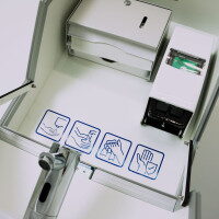 Emibox Mobiles Waschbecken Handtuchhalter und Seifenspender Emibox Mobiles Waschbecken Handtuchhalter und Seifenspender