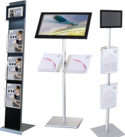 Prospektständer  mit Monitor, multimedial